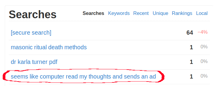 search seems like computer reads thoughts and sends an ad